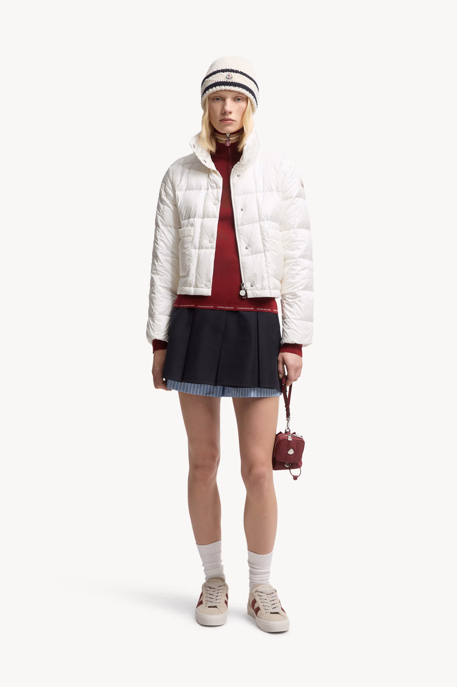 Jarcieu Braided Trim Short Down Jacket Women White Moncler 0